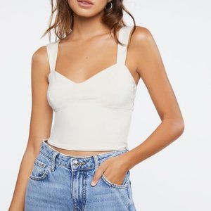 V Neck Crop Top with Adjustable Straps